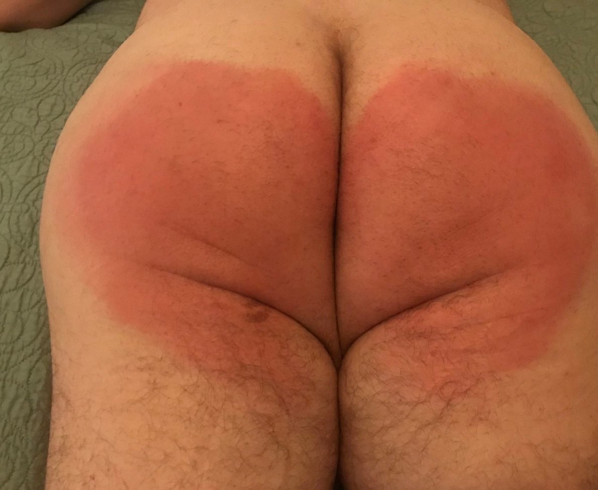 A little lunch time spanking fun today.  He is coming back Sunday for a repeat.  Who else needs this?