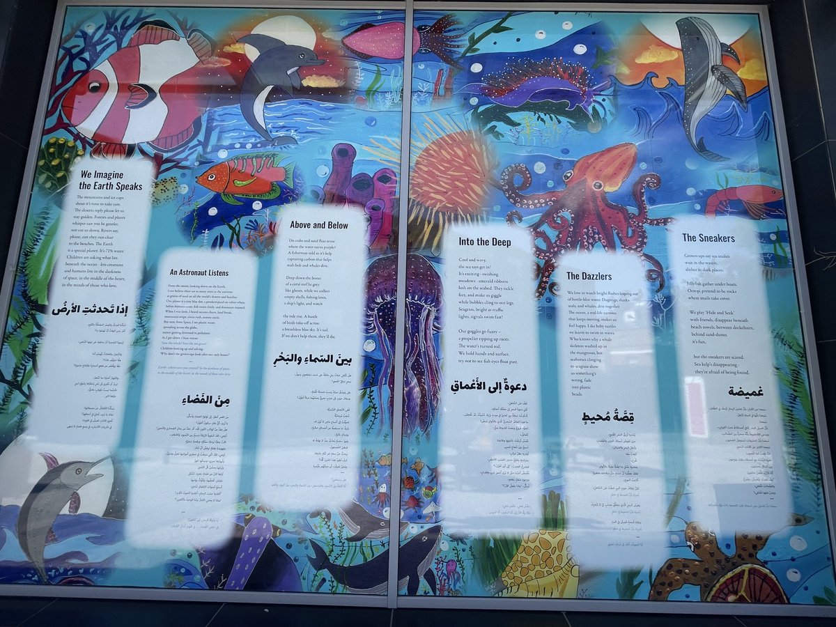 JackyTarleton's tweet image. I am so proud of my friend ⁦@SallyF3⁩ who has inspired children to create these wonderful poems to highlight the problems faced by our oceans, now displayed on Debenhams in #Princesshay, Exeter.👏👏