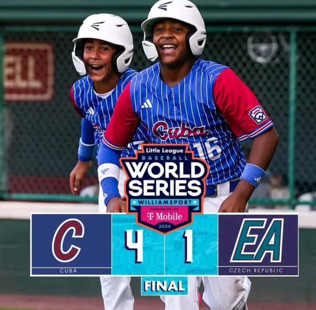AdrianaRojasQba's tweet photo. Y se formó en Williamsport, nuestros peloteritos derrotaron 4-1 a la Rep. Checa en su debut en la Serie Mundial de las Pequeñas Ligas. 
Buen comienzo muchachos!!!
#ConCubaNoTeMetas https://t.co/Wwr1RZ4ATC