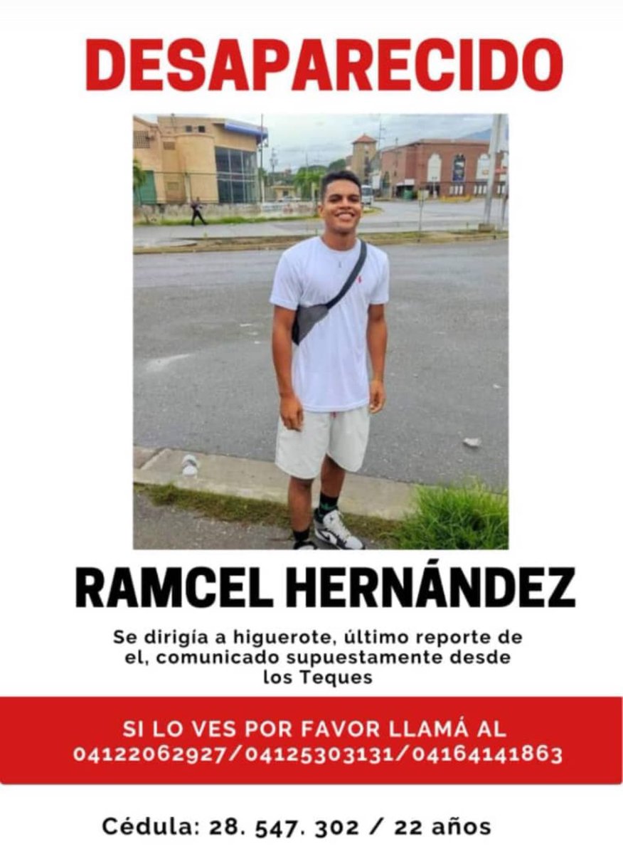 diceleo_'s tweet photo. 🚨𝐀𝐘𝐔𝐃𝐀 𝐀 𝐃𝐈𝐅𝐔𝐍𝐃𝐈𝐑!

Sus familiares se encuentran desesperados.
#16Ago #URGENTE #ALERTA RT🔃 https://t.co/9V1xWWcEXt