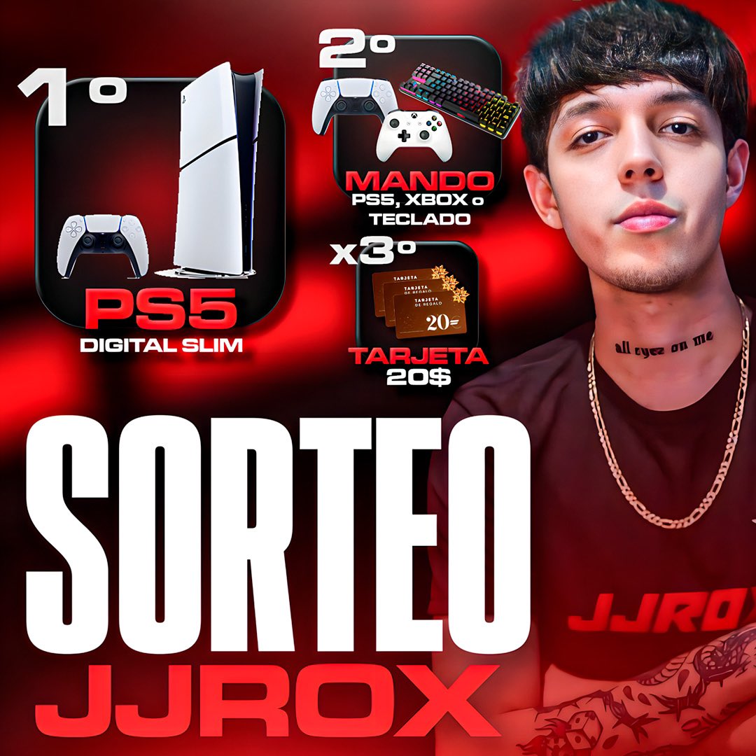Nene (@nenecreative) on Twitter photo 🎁 SORTEO INTERNACIONAL PLAYSTATION 5 Y MÁS PREMIOS 🎁
Requisitos:
✅ Follow: <a href="/TeamJJROX/">JJROX</a> <a href="/NeneCreative/">Nene</a> <a href="/StakeYT/">Marc 'Stake' Bosch</a> <a href="/MaRc_By_8/">MaRc_By_8.</a> <a href="/JoseeGG_/">Jose De Jesus Reyes </a> <a href="/eMiiTW/">eMi</a> <a href="/AllannRL/">sergio!</a>
✅ Like y RT
✅ Menciona 3 amigos - Tag 3 friends
Resultados el 15 de septiembre, ¡Buena suerte! 🥳 🎁 SORTEO INTERNACIONAL PLAYSTATION 5 Y MÁS PREMIOS 🎁
Requisitos:
✅ Follow: <a href="/TeamJJROX/">JJROX</a> <a href="/NeneCreative/">Nene</a> <a href="/StakeYT/">Marc 'Stake' Bosch</a> <a href="/MaRc_By_8/">MaRc_By_8.</a> <a href="/JoseeGG_/">Jose De Jesus Reyes </a> <a href="/eMiiTW/">eMi</a> <a href="/AllannRL/">sergio!</a>
✅ Like y RT
✅ Menciona 3 amigos - Tag 3 friends
Resultados el 15 de septiembre, ¡Buena suerte! 🥳