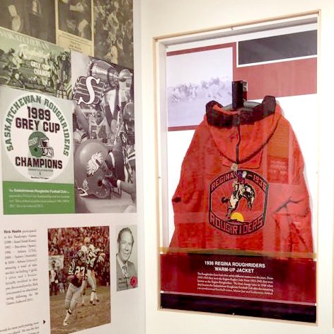 Our mobile exhibit trailer is up and open at the Park in the Park outside Mosaic Stadium ahead of tonight’s Riders’ (<a href="/sskroughriders/">y - Saskatchewan Roughriders</a>)  game. Our staff were busy getting everything up and ready to welcome you and we looking forward to showing you a number of Sask sport artifacts.