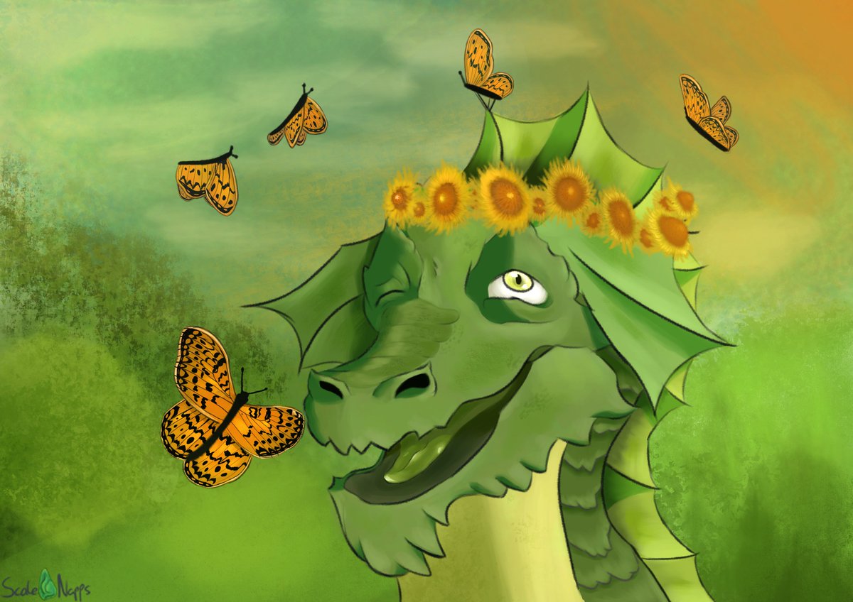 My first piece attempting to have a more Painty-style of shading. This is Dandy the Dragon, one of our beloved DnD campaign npcs