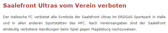 Habicht_Hat_2H's tweet photo. Wieso durften die "Saalefront" ihre Zaunfahne heute eigentlich trotzdem aufhängen? Kann mich da wer aufklären? #hfcfcsp https://t.co/oBsJULcWOs