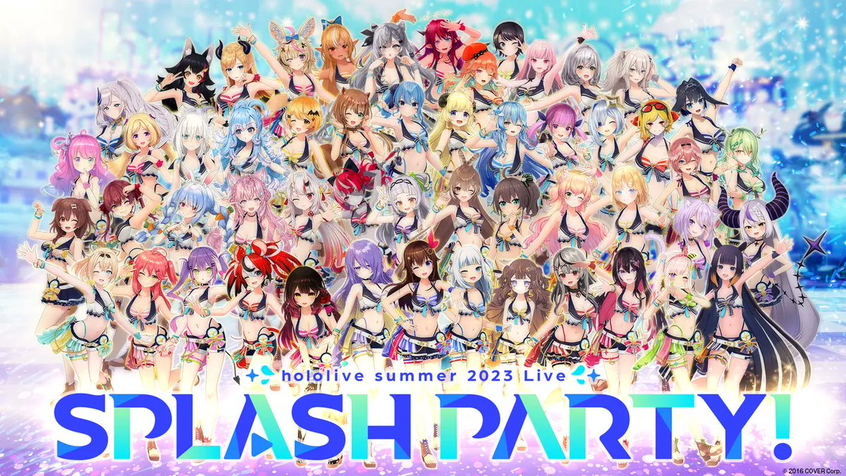 ＼✨本日開催！／

「ホロライブ・サマー2023 3DLIVE Splash Party! 」
Abemaにて無料放送！

✅Sunshine：19:00〜
abema.tv/channels/anime…

✅Night：20:45〜
abema.tv/channels/anime…