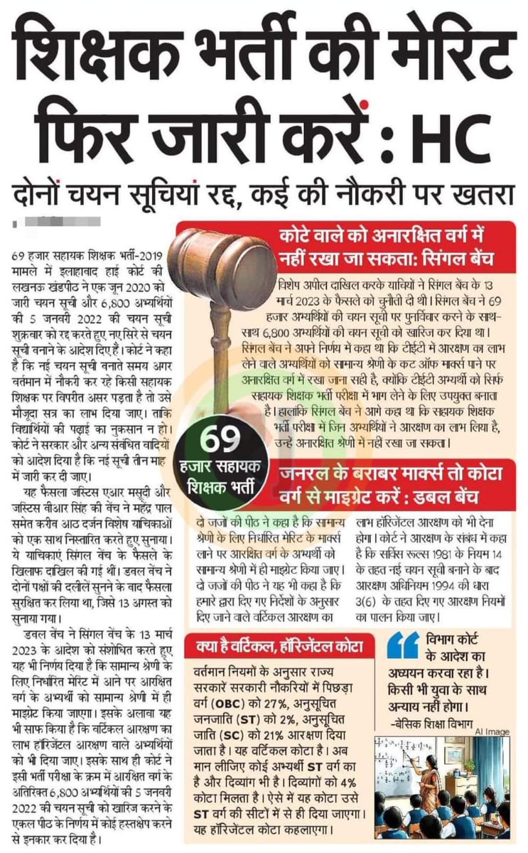 #आदरणीय मुख्यमंत्री योगी आदित्यनाथ जी कोर्ट में लड़ रहे आरक्षण पीड़ितों को याची लाभ के साथ नौकरी  देकर न्याय करने की कृपा करें 🙏 <a href="/BJP4UP/">BJP Uttar Pradesh</a> <a href="/myogiadityanath/">Yogi Adityanath</a> <a href="/myogioffice/">Yogi Adityanath Office</a> <a href="/thisissanjubjp/">Sandeep Singh</a> <a href="/UPGovt/">Government of UP</a> <a href="/BJP4UP/">BJP Uttar Pradesh</a> <a href="/narendramodi/">Narendra Modi</a> <a href="/yadavakhilesh/">Akhilesh Yadav</a> <a href="/BhimArmyChief/">Chandra Shekhar Aazad</a> <a href="/ArvindKejriwal/">Arvind Kejriwal</a> <a href="/priyankagandhi/">Priyanka Gandhi Vadra</a>