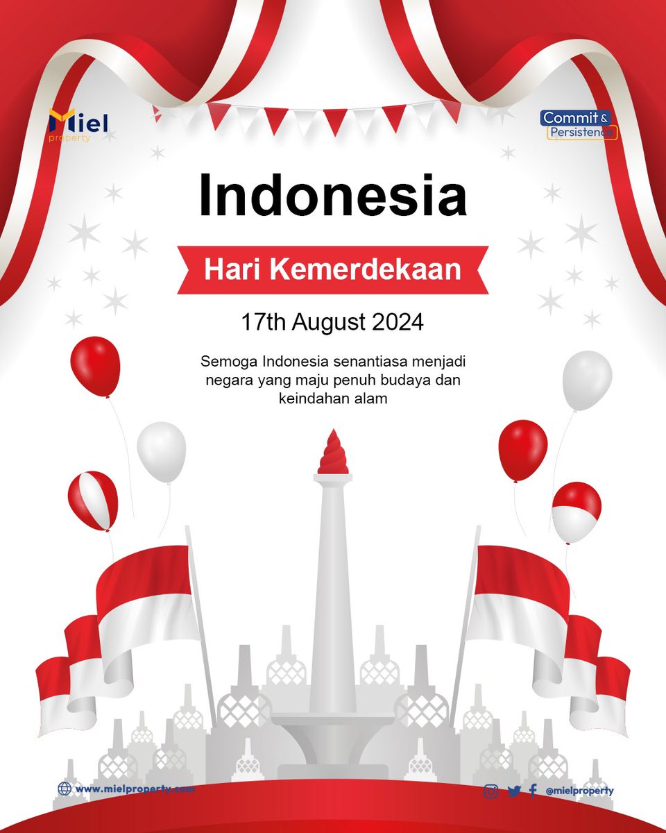 mielproperty's tweet photo. Segenap manajemen dan staff PT. Miel Property International mengucapkan Dirgahayu Republik Indonesia. Nusantara baru, Indonesia maju! 💙
CP : +62-822-1356-2936 ( Marketing )
#mielproperty #harikemerdekaan #hutri79 #hutri #republikindonesia #baliproperty #balivilla https://t.co/1QlnjmWyTP