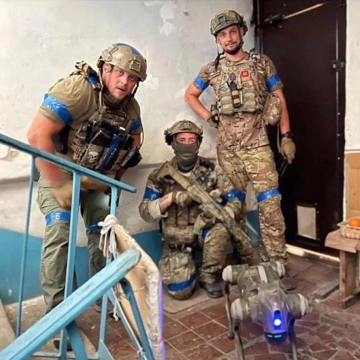 Poletico_News's tweet photo. 🇺🇦 | #Ukraine

Ukraine has deployed 30 robot dogs along with its troops in the Donbas region.

Robot warfare is becoming increasingly common in the Russia-Ukraine War.

#Russia #Russian #UkraineWar 
#UkraineRussiaWar️️ https://t.co/D1OZww8xuW