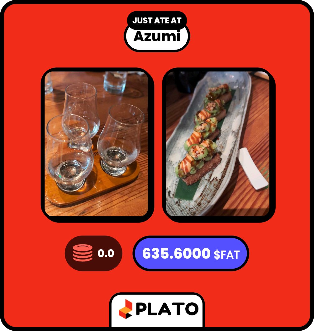 Just earned $FAT with @plato2earn! You can too. Use my referral m.getplato.app/#/?u=zookiecord and earn 5 $FAT.