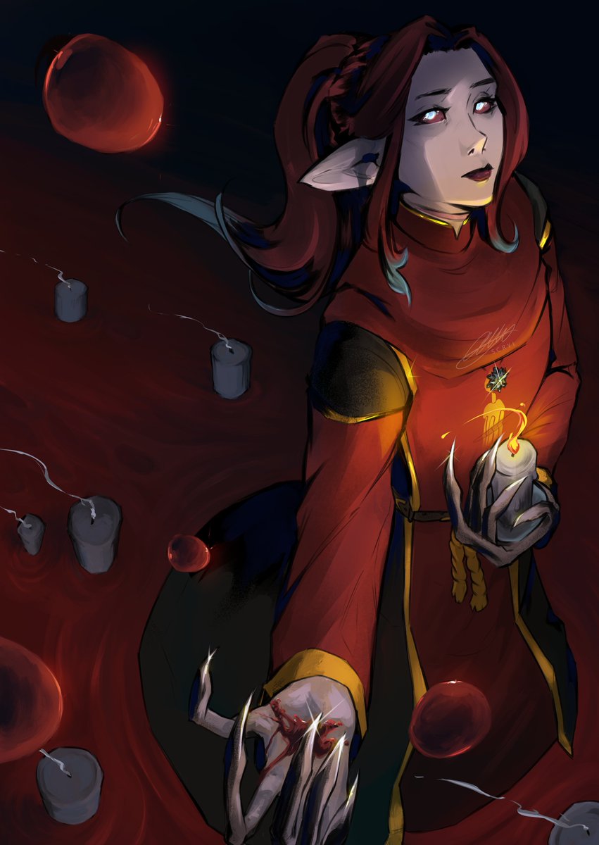 Second commission of Lily Redchapel from WoW! I'm still technically taking comms but I have a waitlist now apparently aha #warcraft #art #moonguard