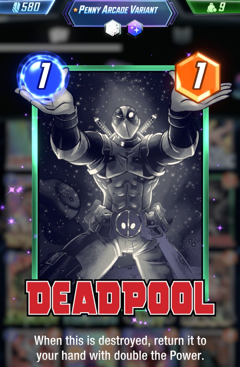 .<a href="/PA_Megacorp/">Penny Arcade</a> Finally got my inked version of Mike's Deadpool in <a href="/MARVELSNAP/">MARVEL SNAP</a>!!!