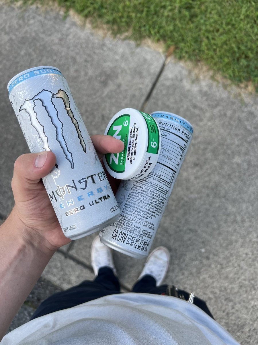 cumweiser's tweet image. been drinking so many white monsters i think im about to become one