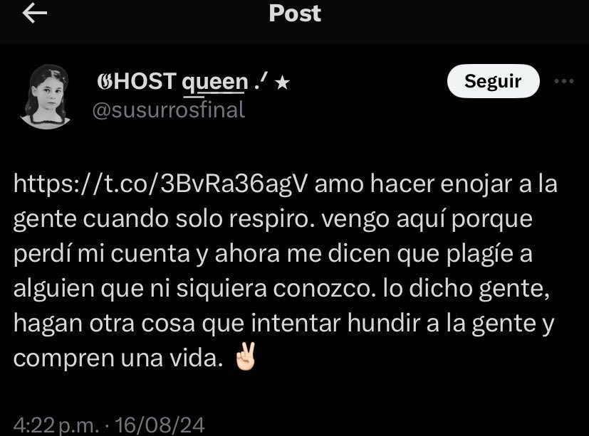 / ya lo borro pero dale, aquí para que vean todavía el @ y como no haría nada sino le dicen que no sea así.

Gente, neta, agarren un tiempo y ustedes mismo hagan lo posible para desarrollar su propia versión de pj.
Yo veo muchos zag y los respeto y en otras cuentas los sigo.