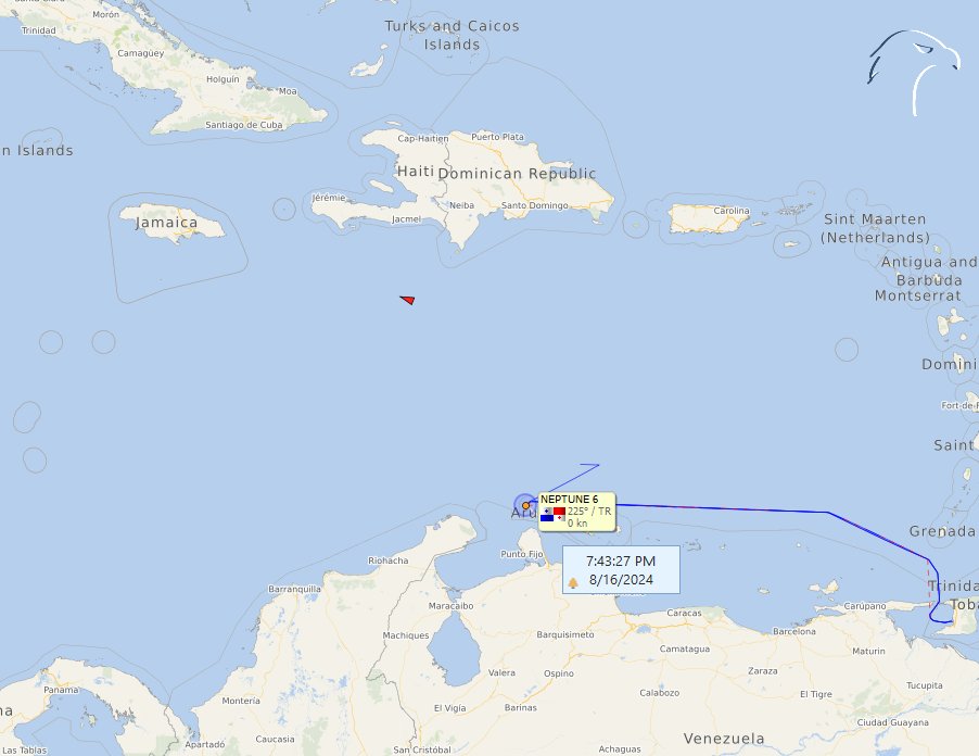 FlconEYES's tweet image. NEPTUNE 6 9198666
Tanquero de combustible

A principios de Junio 2024, realizó trasiego oculto en #BahiadeNipe para el régimen de #Cuba con petróleos de #Venezuela. Con #AIS apagado.

Su historial de visita a puerto por aplicaciones de rastreo es muy escueto. 

Capacidad: