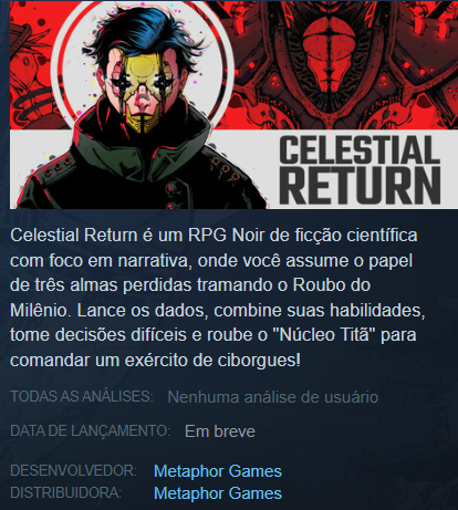 MetaphorGames's tweet photo. Our Steam store page for Celestial Return is now in Brazilian Portuguese! 🎉🥳

Big thanks to @hbn_loc for your amazing translation work. We’re really grateful! ♥️🙏

🔗https://t.co/P4h0abJyRP

#brazilan #portuguese #localization #translation #indiegames #supportindiegames https://t.co/YnY6k1FpU3