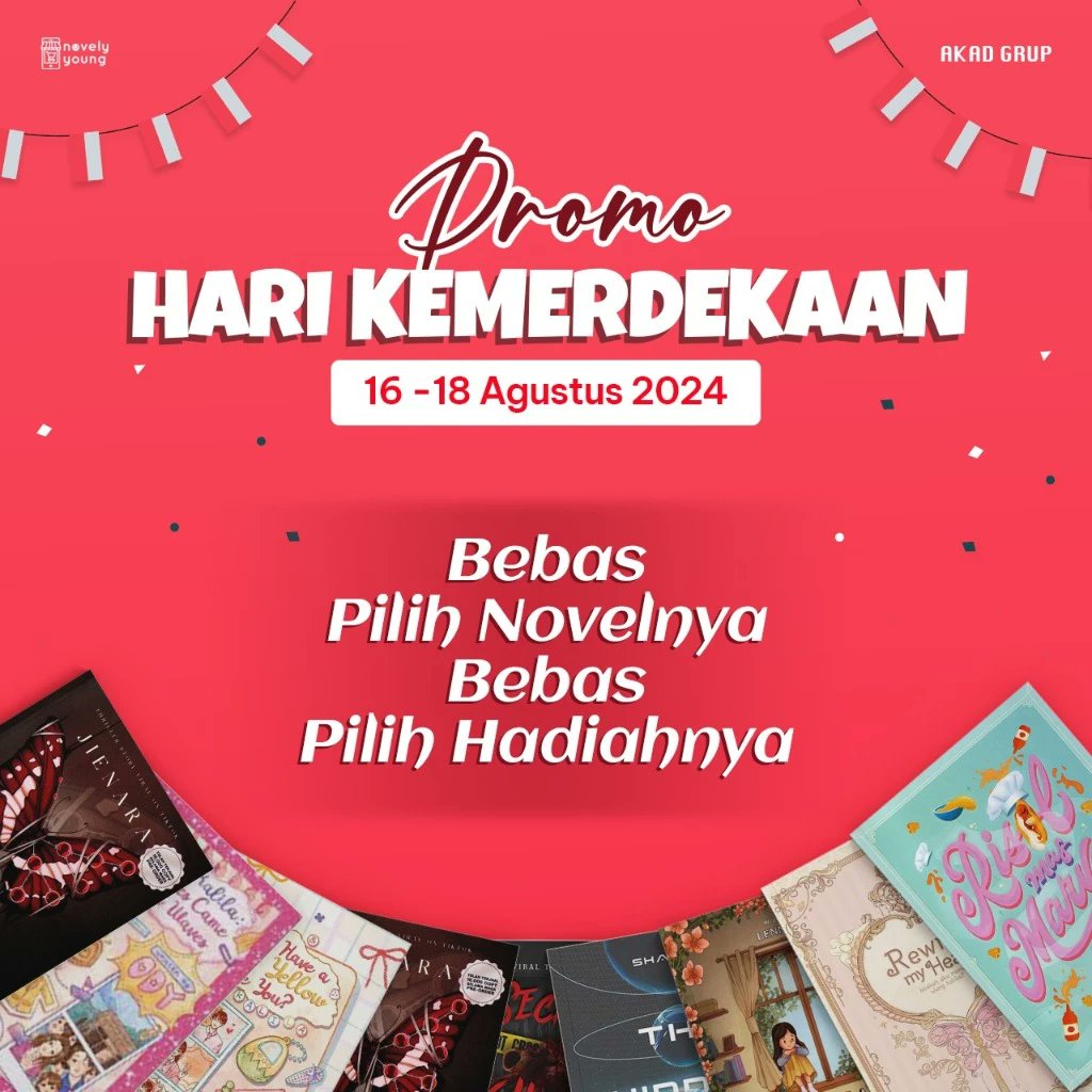 dwounblue's tweet photo. List Promo Buku Novel Spesial Kemerdekaan https://t.co/zKMhps1Us6