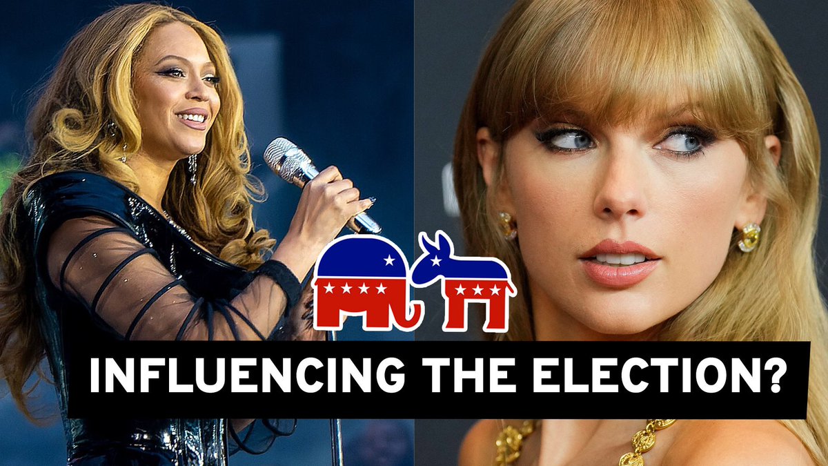 calebkinchlow's tweet photo. Beyoncé and Taylor Swift aren't just dominating the charts—they're shaking up the 2024 presidential election! 🎤🗳️  #Election2024 #Beyonce #TaylorSwift #PowerOfPop
🎥: Watch 👇👇👇👇
https://t.co/ySvmeMkGh8 https://t.co/VUWiQwUprR