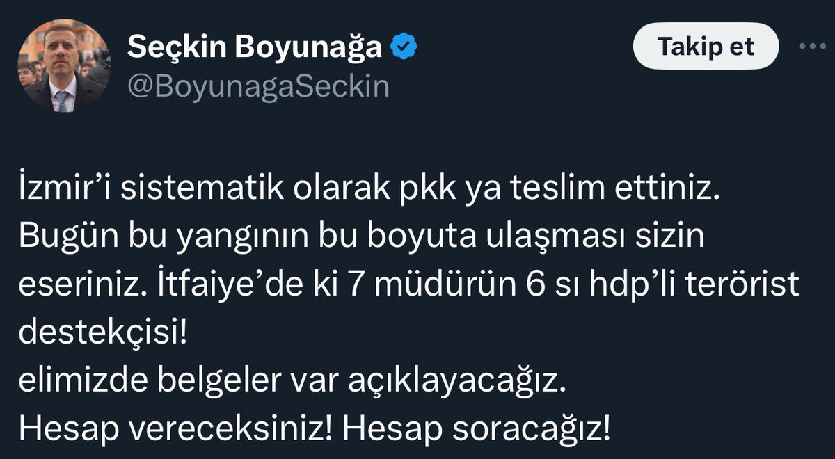 Türkiye İttifakı Partisi İzmir İl Başkanı'na kulak verelim!
Buyurun, yorumsuz.
