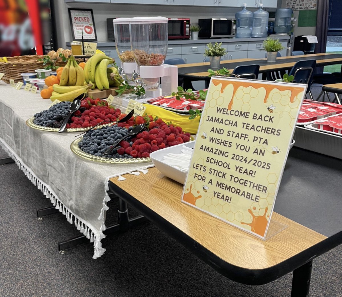 Joy Urtnowski (@joy_urtnowski) on Twitter photo Shout out to PTA for providing breakfast to our hard working staff this morning! We appreciate all the support and amazing finishing touches you provided for families and staff during this welcome back week. <a href="/JAElementary/">JamachaHawks</a> <a href="/DesignLearningA/">DesignLearning</a> Shout out to PTA for providing breakfast to our hard working staff this morning! We appreciate all the support and amazing finishing touches you provided for families and staff during this welcome back week. <a href="/JAElementary/">JamachaHawks</a> <a href="/DesignLearningA/">DesignLearning</a>