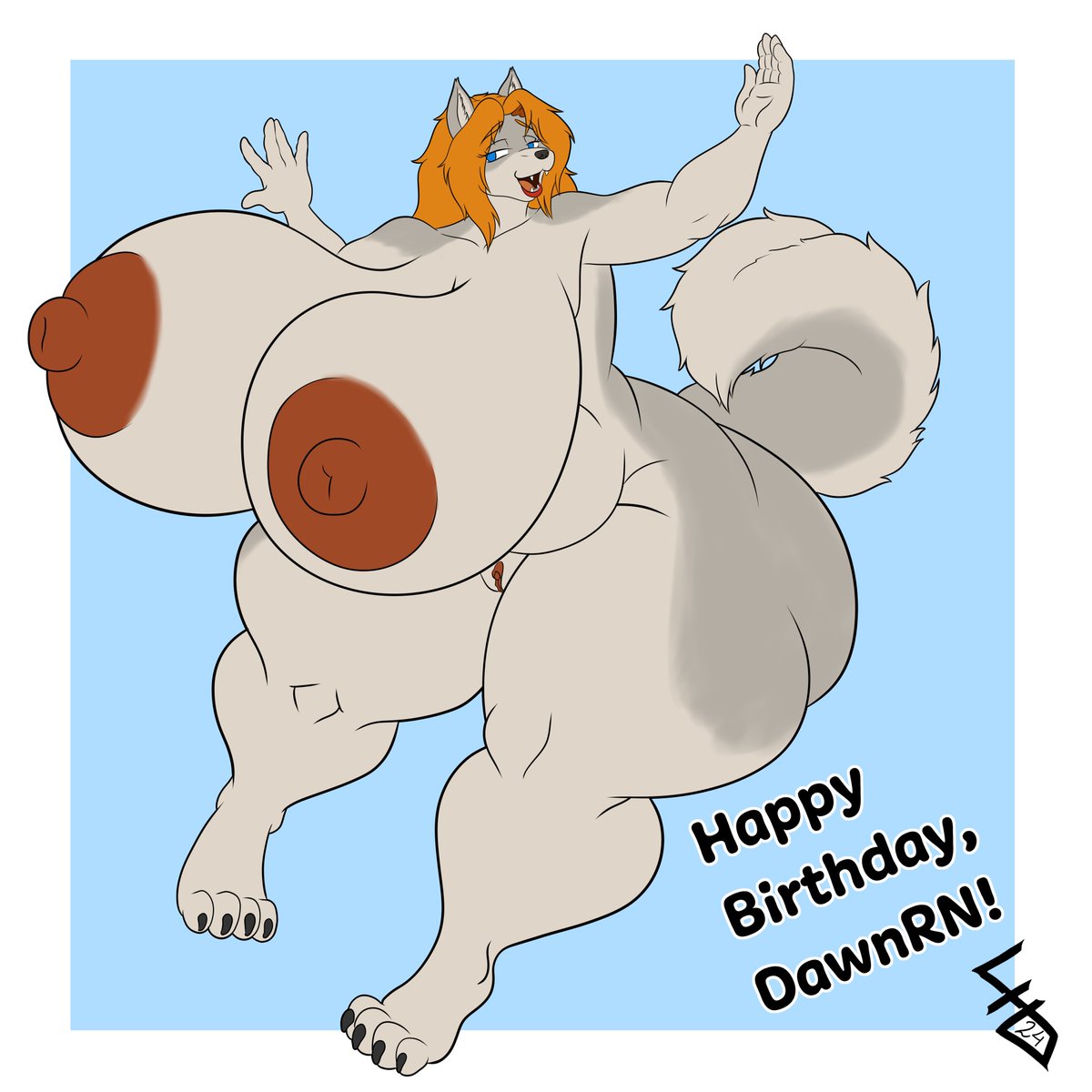 Probably the last one for today but another fantastic Leslie drawn by my friend <a href="/adagadeprata/">AdagaDePrata🔞</a> X3

Leslie swinging her curves out like she just doesn't care >:3c

Probably goes well with the duo pics from earlier!

Thank you so much for the wonderful pic! It's adorable ;w;