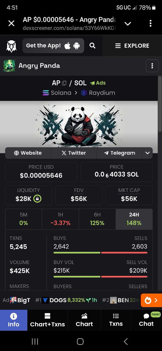 The Next Play could be Angry Panda $AP

53Y66WkKGMKcB6BEqQuFUJ1JWsoHE3Wd3NvNyJpa8osz

I aped a bag.  
#Solanamecoin #solanatoken #100xgem