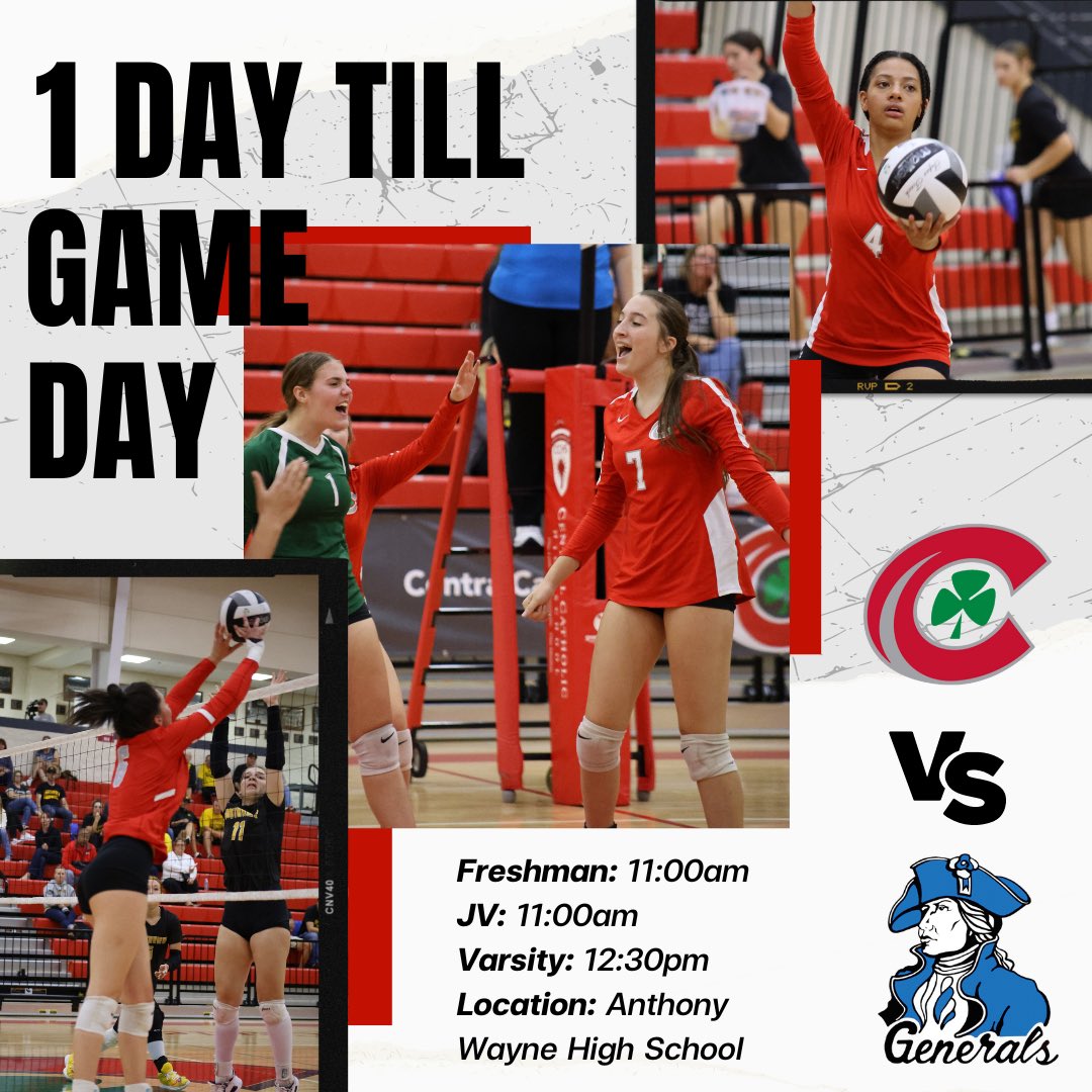 ☘️1 DAY TILL GAME DAY☘️

🆚 Anthony Wayne
📍Anthony Wayne High School
⏰ Freshman 11:00 | JV 11:00 | Varsity 12:30