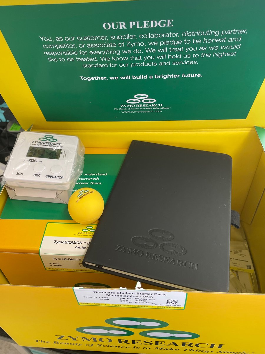 Elizabeth Cochrane (@enviscieliza) on Twitter photo Shoutout to <a href="/ZymoResearch/">Zymo Research</a> for the free grad student starter kit! Idk what’s better, the actual kit or the lip balm & timer!! Shoutout to <a href="/ZymoResearch/">Zymo Research</a> for the free grad student starter kit! Idk what’s better, the actual kit or the lip balm & timer!!