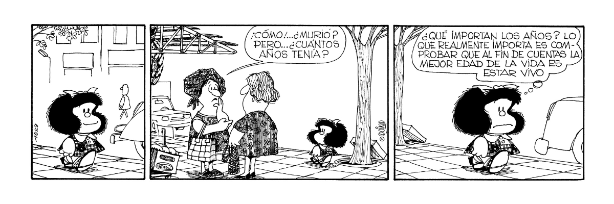 "Lo que realmente importa es comprobar que al fin de cuentas la mejor edad de la vida es estar vivo". ❤‍🩹

⏳ Ya que estamos hablando de edad, ¿a qué edad descubriste a Mafalda? ¡Cuéntanos en los comentarios! 👇

#Mafalda #Mafalda60años #Quino