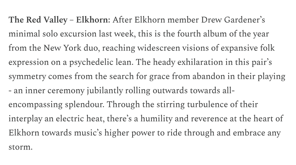 Elkhorn (@elkhornmusic) on Twitter photo Longform Editions First Impressions reviews The Red Valley substack.com/@1stimpression… <a href="/vhfrecords/">vhfrecords</a> <a href="/longform_ed/">Longform Editions</a> Longform Editions First Impressions reviews The Red Valley substack.com/@1stimpression… <a href="/vhfrecords/">vhfrecords</a> <a href="/longform_ed/">Longform Editions</a>