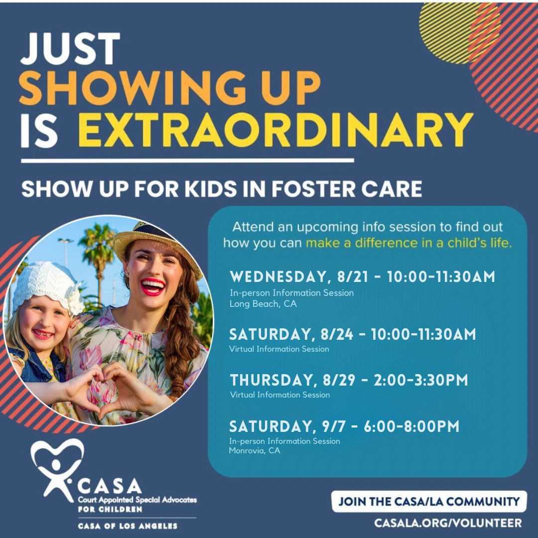 Being a Court Appointed Special Advocate volunteer is a dynamic, multi-faceted role that really makes a difference in a child’s life. Learn more about working 1 on 1 with a child in #fostercare when you visit buff.ly/2H4fAZr!
#CASAofLA #volunteering #LosAngeles #advocacy