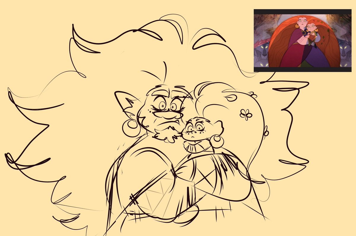 BROZONESMOM's tweet photo. #Vivarb Wolfwalkers AU :] Peppy is the other dad ofc https://t.co/tg7LVZlenG