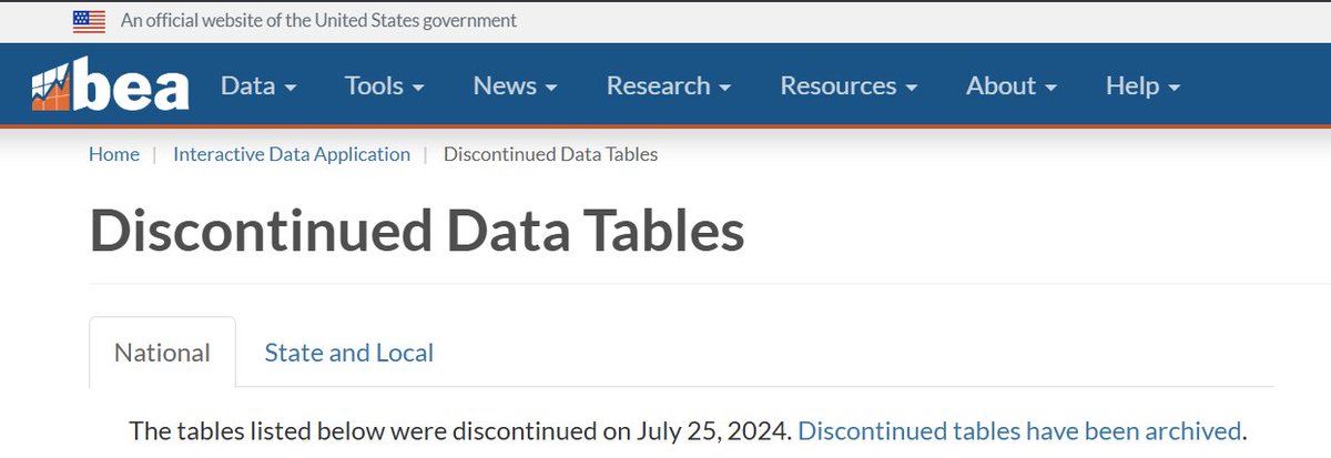 ernietedeschi's tweet photo. Another small piece of economic insight lost to budget cuts. @BEA_News produced the only price index weighted to retail sales and, therefore, appropriate to use to calculate real retail sales (CPI &amp; PCE include items outside of retail sales). Now that index has been discontinued. https://t.co/K03K95AfdW