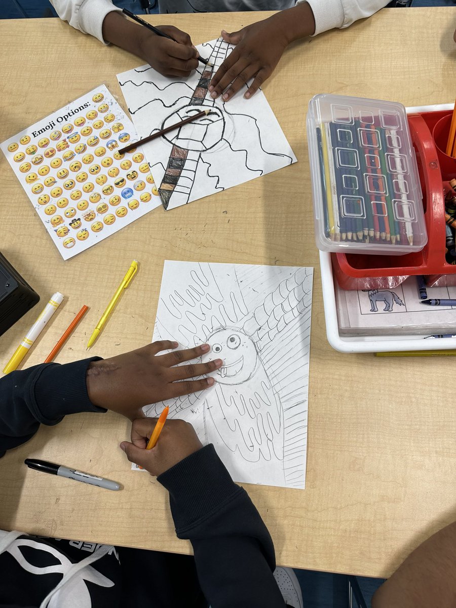 HpBerns's tweet photo. Views from the art room this week! Our BlueJays have been hard at work experimenting with value and balance in 5th grade, warm colors and paint brush care in 1st grade, even line and watercolor in 2nd grade!! @BCE_HCS #elementaryart #create https://t.co/5h280er2TL
