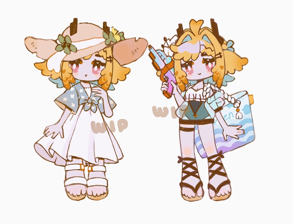 「[OC] trying out new chibi styles and the」|REN 🪶 comm grind °˖✧のイラスト