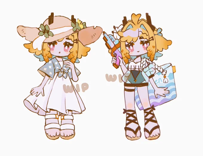 [OC] trying out new chibi styles and these turned out cuter than expected..... Possible new merch for myself??  heh  #Wrenaissance 