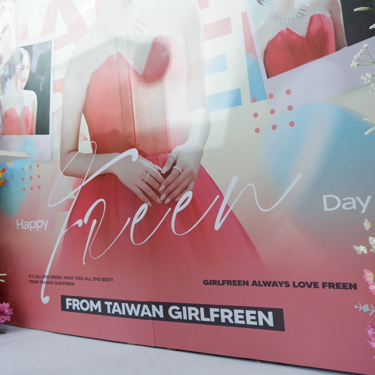 taiwangirlfreen's tweet photo. 🎂Freen 26th Birthday Project🎂

生日會應援項目 花牆及錢磚🌸🧱

選擇這張照片做為背景，是因為這是屬於你的重要里程碑之一
這是Taiwangirlfreen陪你過的第一個生��，我們會一直在你身邊，陪你度過每個重要時刻
Happy Birthday Freen🐰🌷

#THEFreenAIRYꕤ
#srchafreen #GIRLFREEN https://t.co/vs1hIQ1QCY