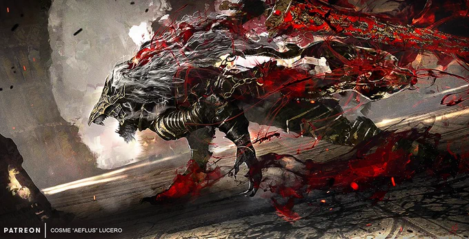May I interest you on a fanart piece of Maliketh, The Black Blade I made. #ELDENRING #fanart 