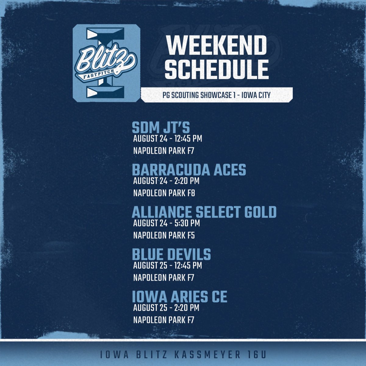 IBFKassmeyer's tweet photo. Our 16s are in action next weekend in Iowa City. Time to start the fall season off right!
#IABLITZ #GOBLITZ https://t.co/i8QCURiF9M
