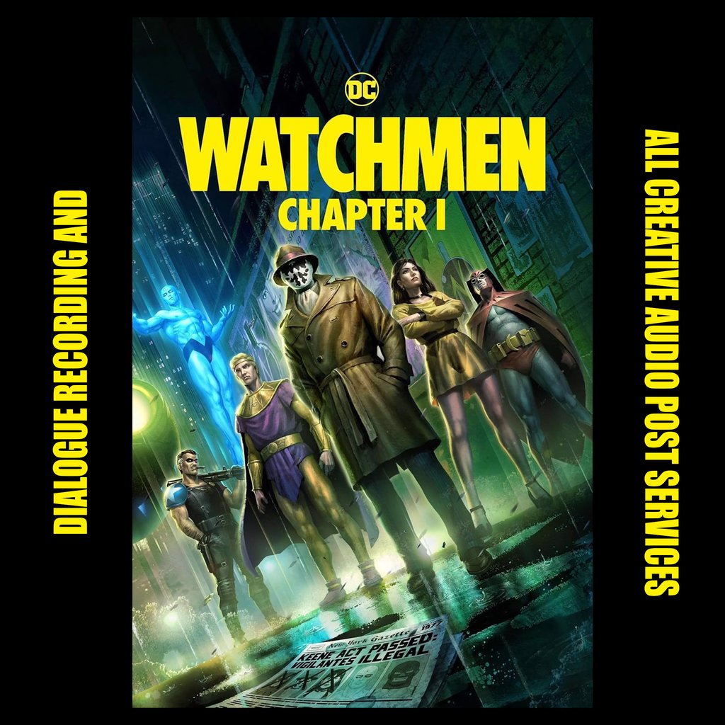 WHO IS WATCHING THE WATCHMEN?
Here's something to watch on a Friday night. We are so honored to have been able to put sound to this iconic adaptation of #Watchmen. Just about every hand in the facility was on this incredible project.
@warnerbrosanimation