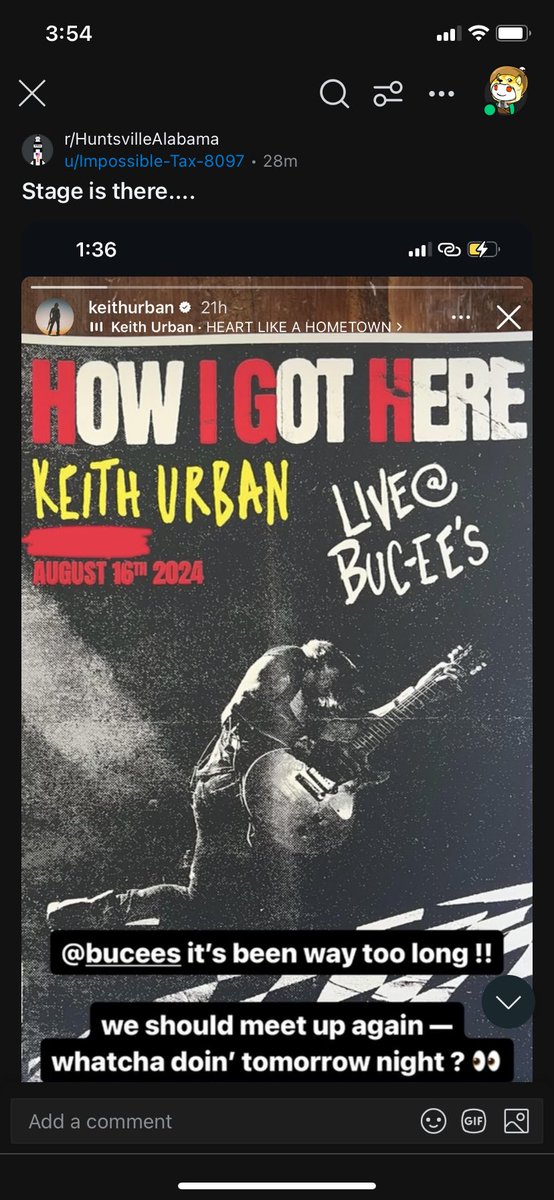 DanBolyard's tweet photo. @colecubelic @GregMcElroy @OnTheMarksMedia @TheDaleJackson @Mrs_Arky @PatMcAfeeShow @LauraRutledge @ZMyersOfficial @danorlovsky7 @ReceDavis Keith Urban is playing a pop up show tonight @bucees in Athens,AL how neat is that? Free attendance. #Madhouse https://t.co/5ChEsZcvQe