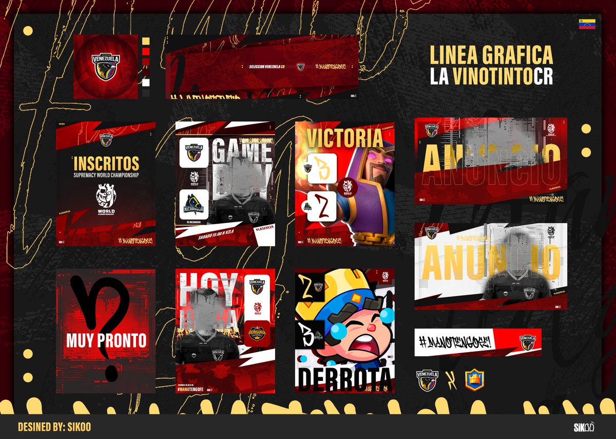 #CR | ¡Línea Gráfica! 🔴

Tras semanas de trabajo por parte de nuestro diseñador @SikooDG, les presentamos la nueva LÍNEA GRÁFICA de #LaSeVe24 🇻🇪

#LaVinotintoCR