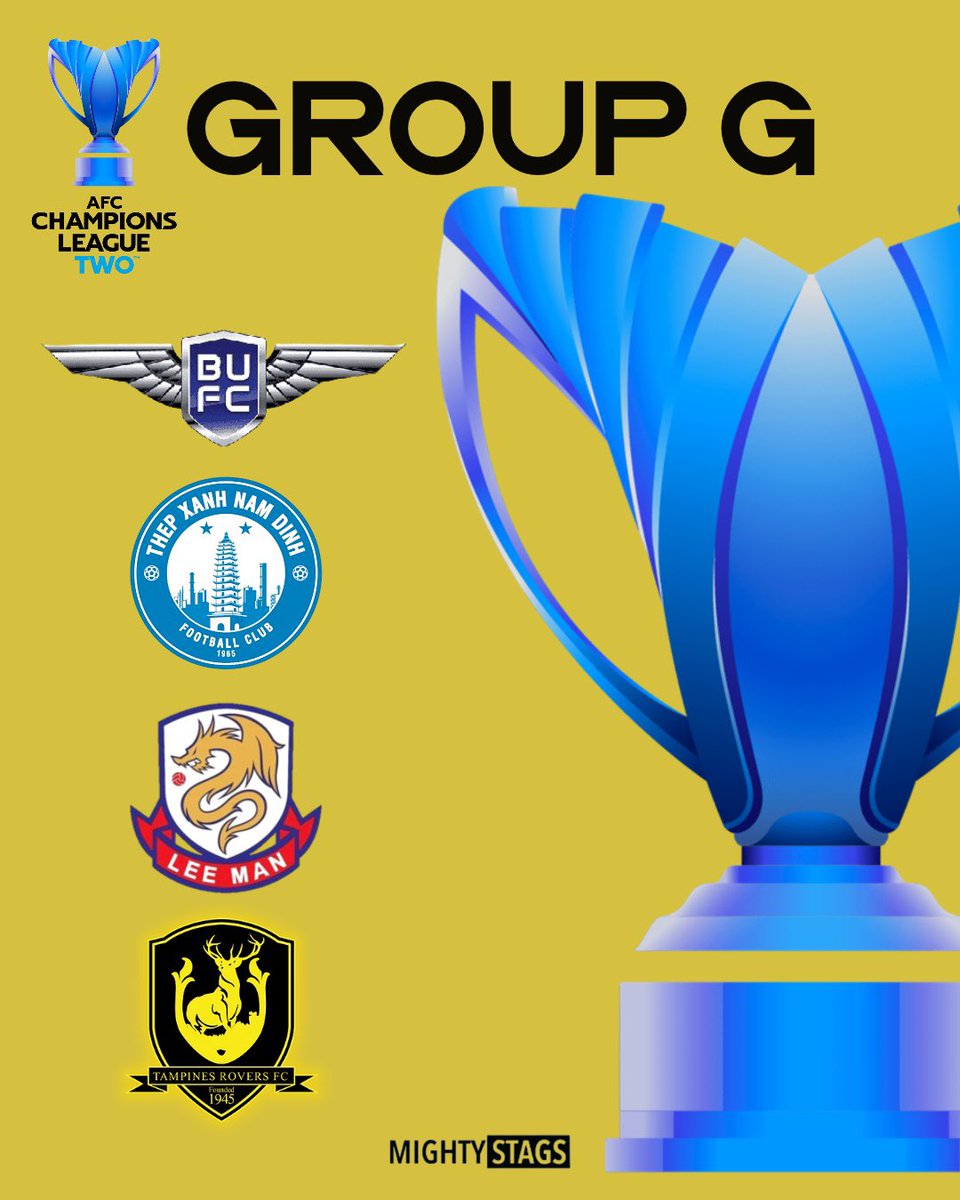 CONFIRMED The Stags <a href="/theafchub/">The AFC</a> Champions League 2 group 2024/25 #ACLTwo #BGTR #bgtampinesrovers #mightystags