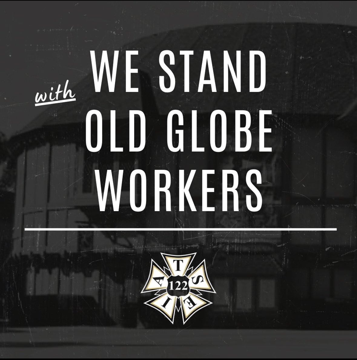 Stand with Old Globe Theatre #stagehands as we unite for a fair contract! Negotiations are underway-support our fight for equitable wages that compensate our higy skilled craft. 
<a href="/TheOldGlobe/">The Old Globe</a> pay us what we deserve.