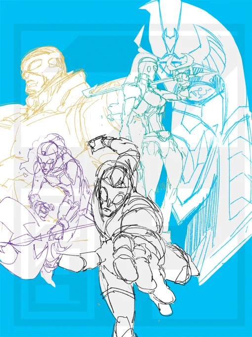 stupid rough Tattooed Teenage Alien Fighters From Beverly Hills image WIP. Took a lot of liberties on them to make them more "mechanized" 