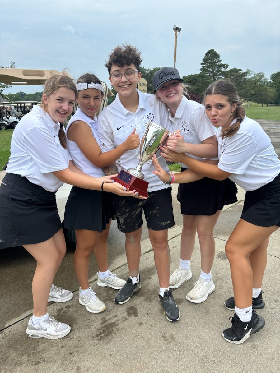 1st ever Girls Golf Match was a Stillman Cup win! Izzy led all golfers with a 45! Ground breaking and record setting. When your a new team, every day you set a new record.  Congrats girls!