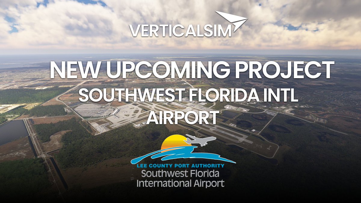 🌴Welcome to Southwest Florida!🌴

Now introducing the start on development of:
KRSW - Southwest Florida International Airport for Microsoft Flightsimulator!

Be sure to checkout the new progress % page listed on the site: verticalsims.com/upcoming-proje…