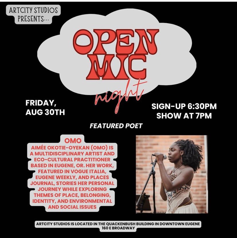 For folks in Eugene! See you 8/30 @ Artcity Studios