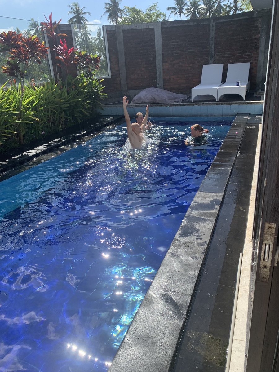 Give them water and a ball and it really doesn’t matter where they are or how old they are…. 🥰🥰