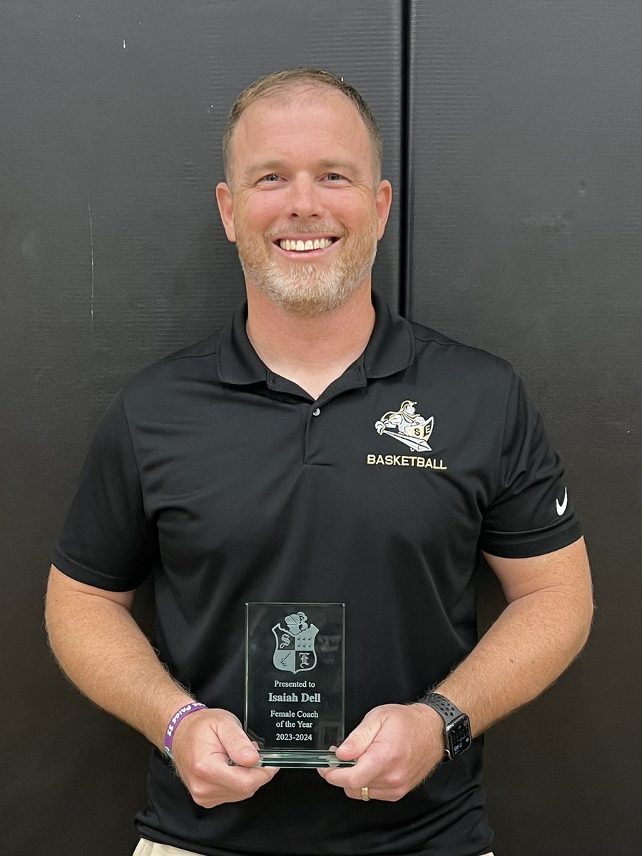 Congratulations to Coach Dell, 2023-2024 Girls Coach of the Year! Go Knights! <a href="/LSEgirlsBball/">LSE Girls Basketball</a>