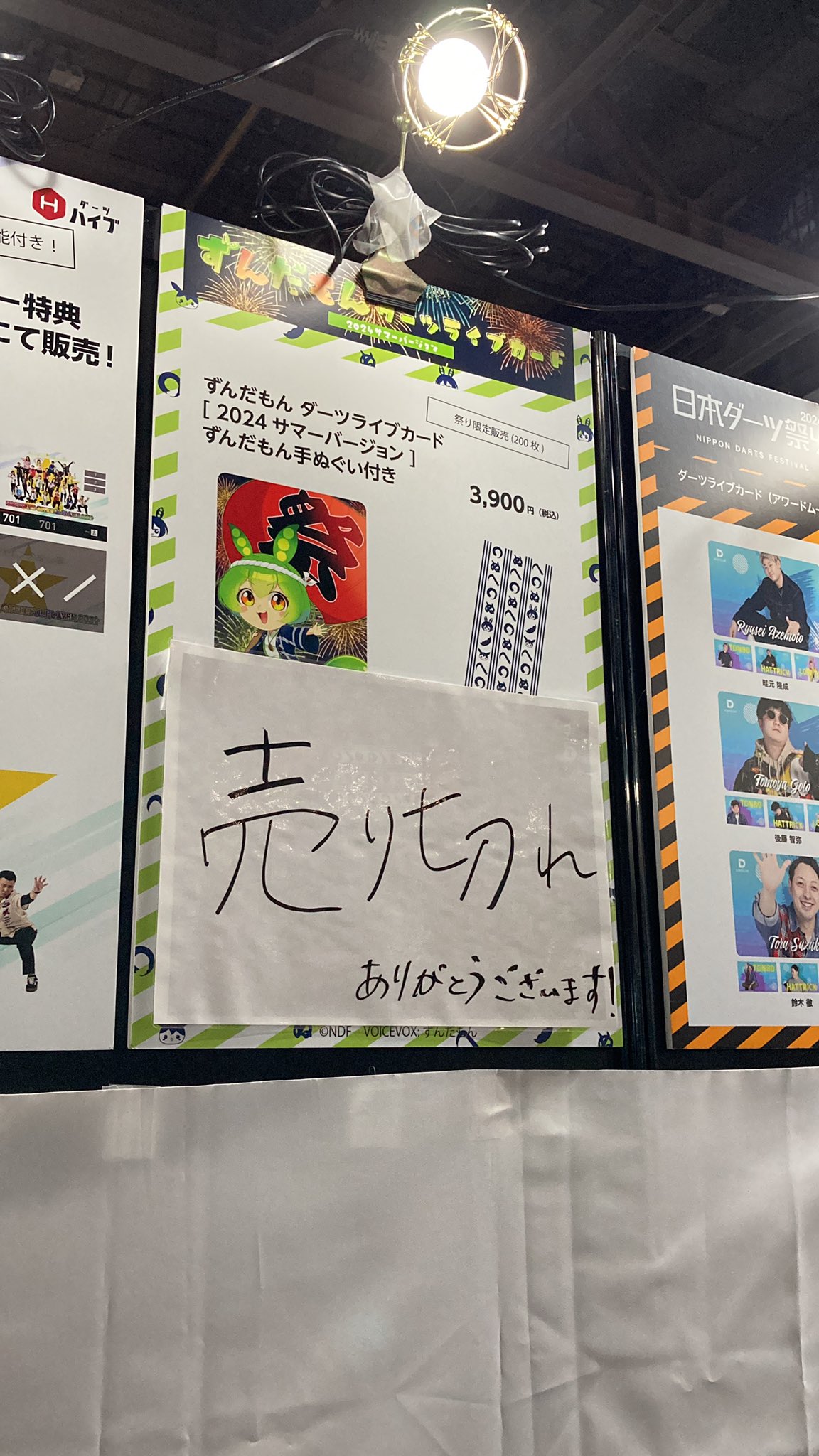 日本ダーツ祭り 限定 ずんだもん 2024 サマーバージョン 日本最大級の